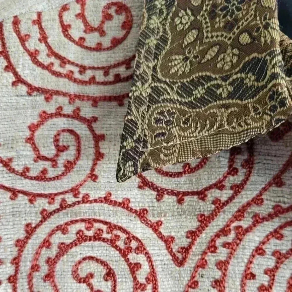 Vintage silk blend patchwork tapestry shaket lightweight jacket blazer medium - Picture 5 of 13